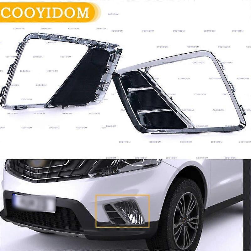 car Chrome Front Bumper Fog Light Frame Decorative Lid Fog Lamp Trim Cover Garnish grill For Geely Vision X6 SUV 16 Emgrand X7