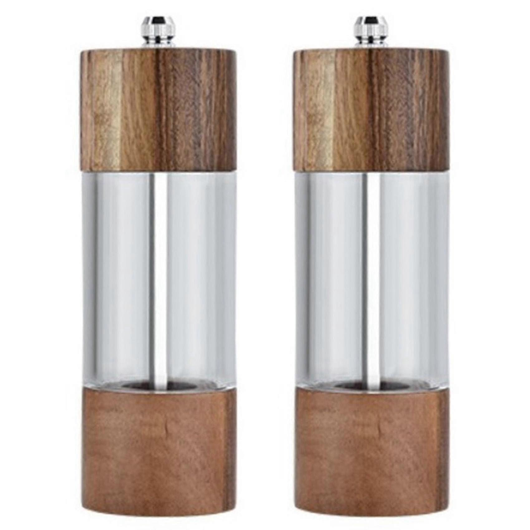2x Grinder Transparent Mill Salt Grinding Purpose Ing Bottle