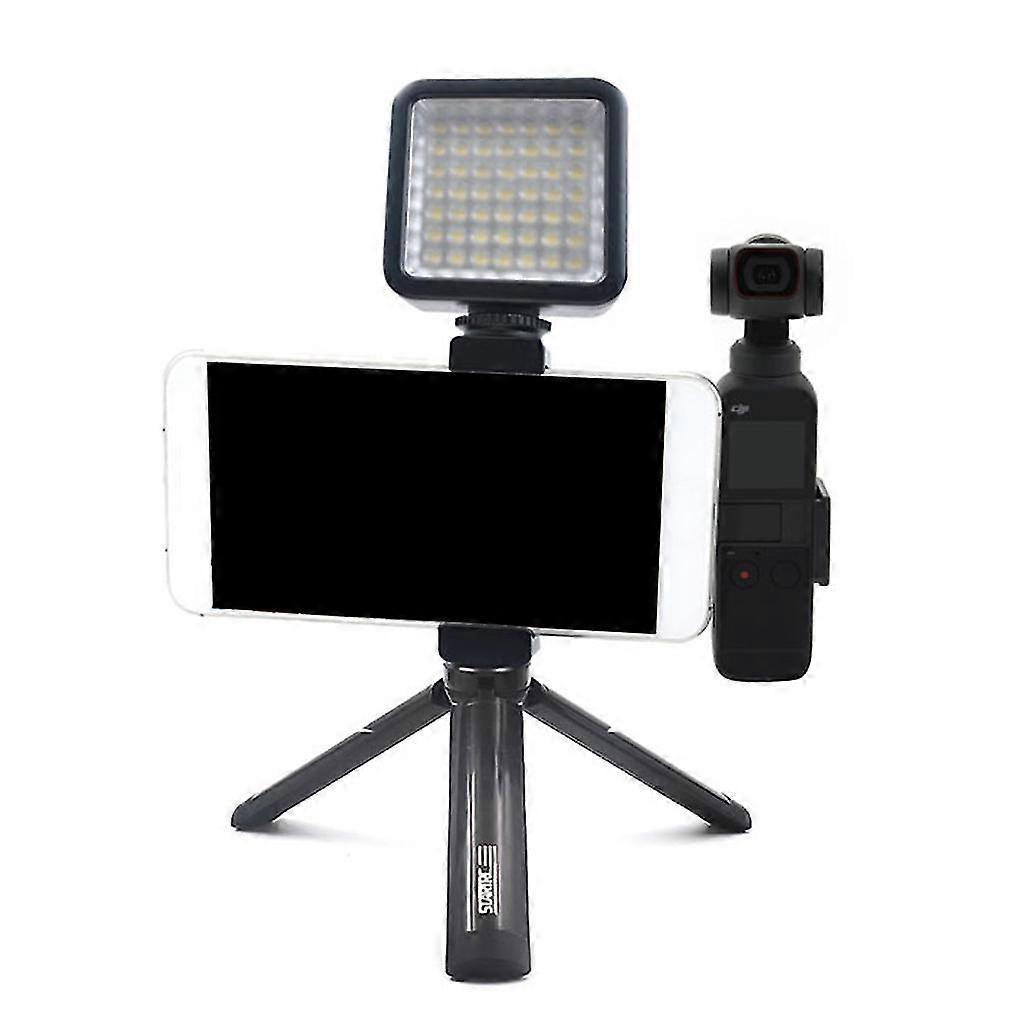 Portable Vlog Travel Selfie Stick Handle Grip Desktop Tripod Extendable Camera Tripod Adjustment Cold Shoe Lightweight