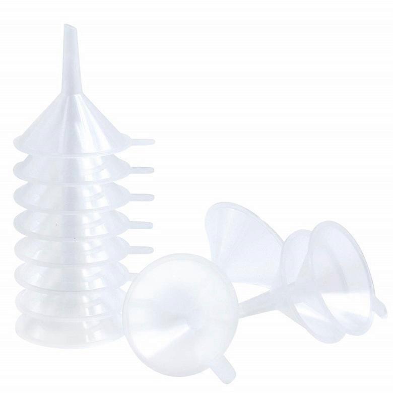 20pcs Small Funnel Clear Plastic Mini Funnels for Lab Bottle Filling Liquid