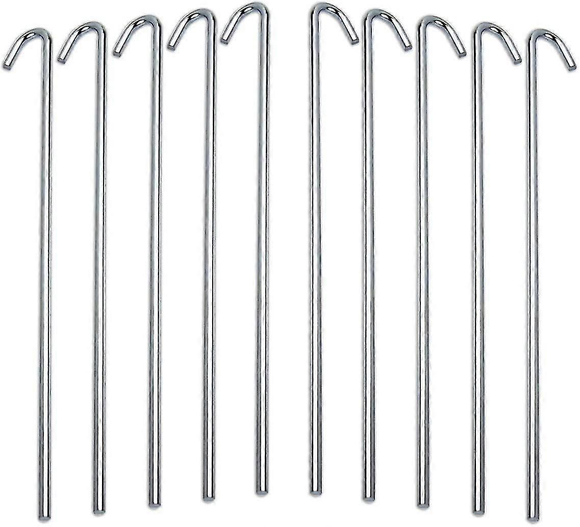 Tent Garden Stakes Heavy Duty, Galvanized Steel Pegs Rust-free Garden Edging Fen