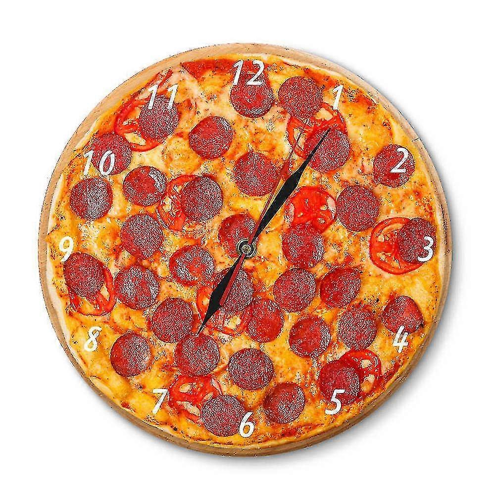 Simulation Pizza Wall Clock Color Picture Series Digital Clock A