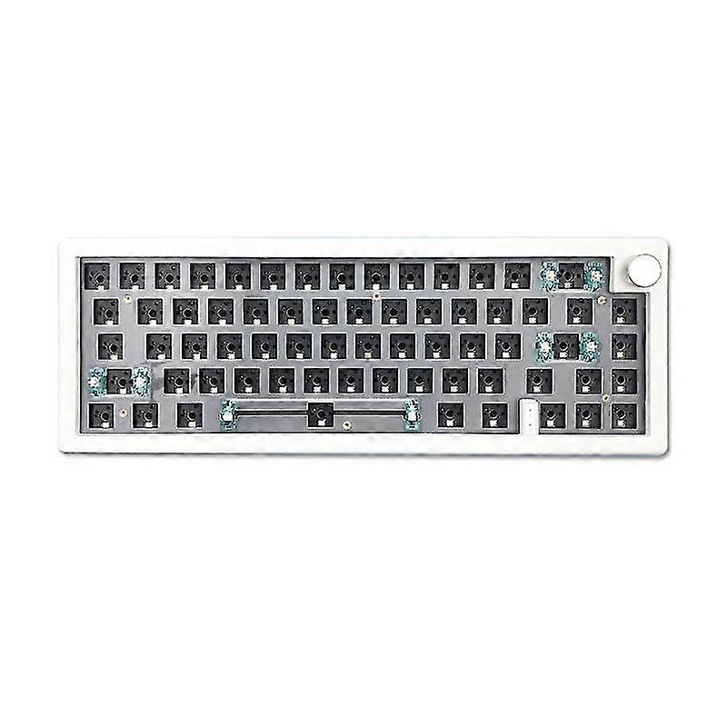 Gmk67 Hot Swappable Rgb Backlight Mechanical Keyboard Kit Bluetooth 2.4g Wireless 3 Mode Customized Diy Keyboard White