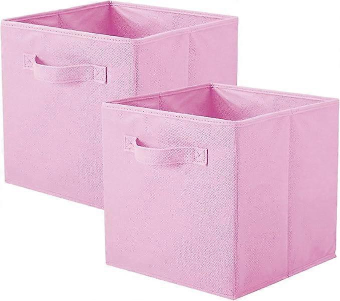 Set of 4 Cloth Drawer Boxes Foldable Storage Cube Chest for Laundry Toys Clothes