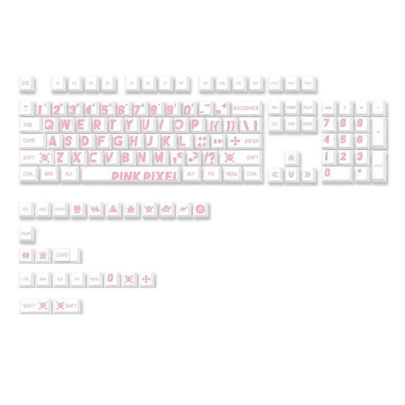 Keyboard Mouse Accessory Large Characters PBT Pink Keycaps for Gamers Special