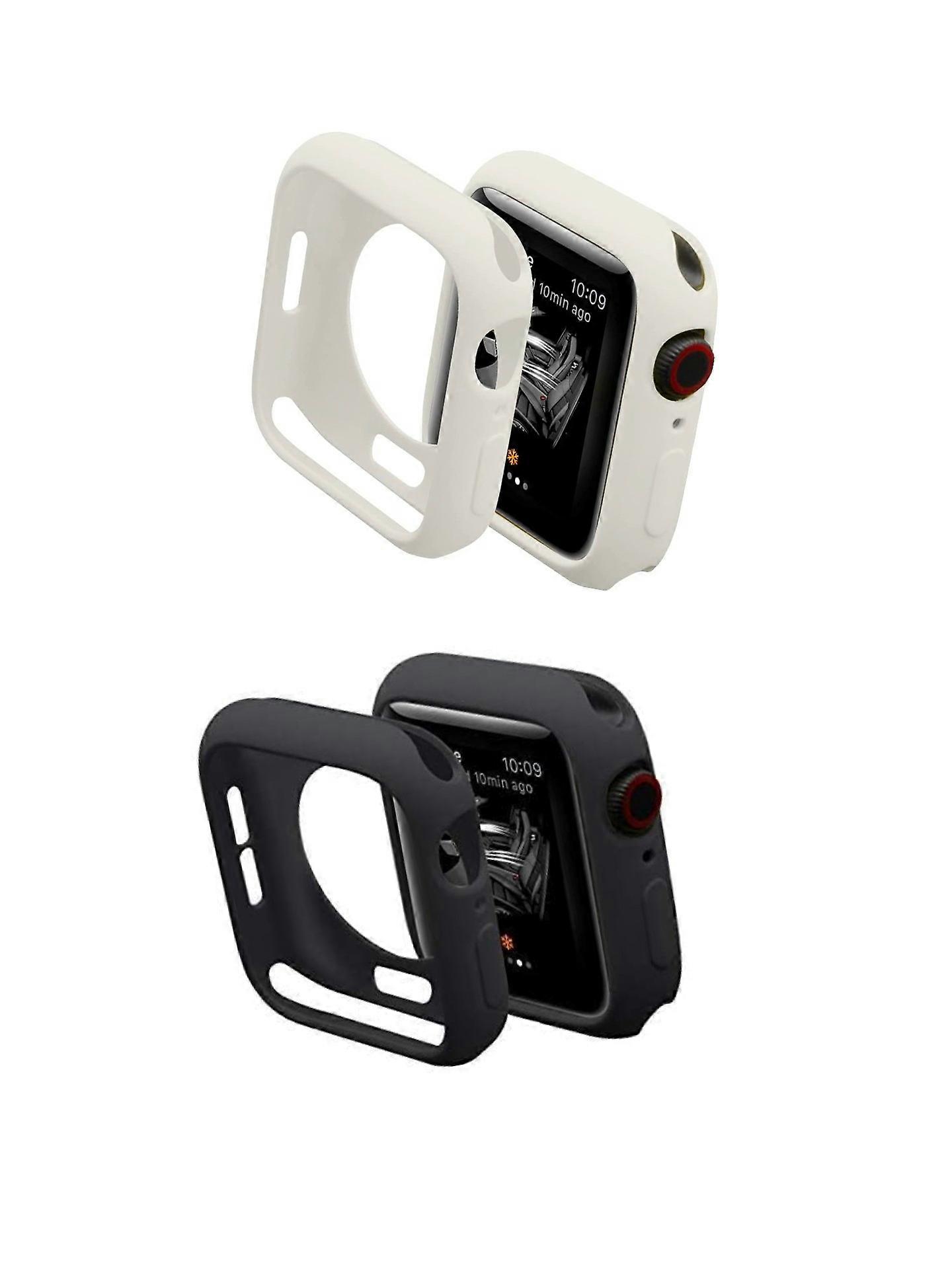 Ultra Thin Soft TPU Shockproof Bumper Protector for Apple Watch 8 Case, Black 45mm