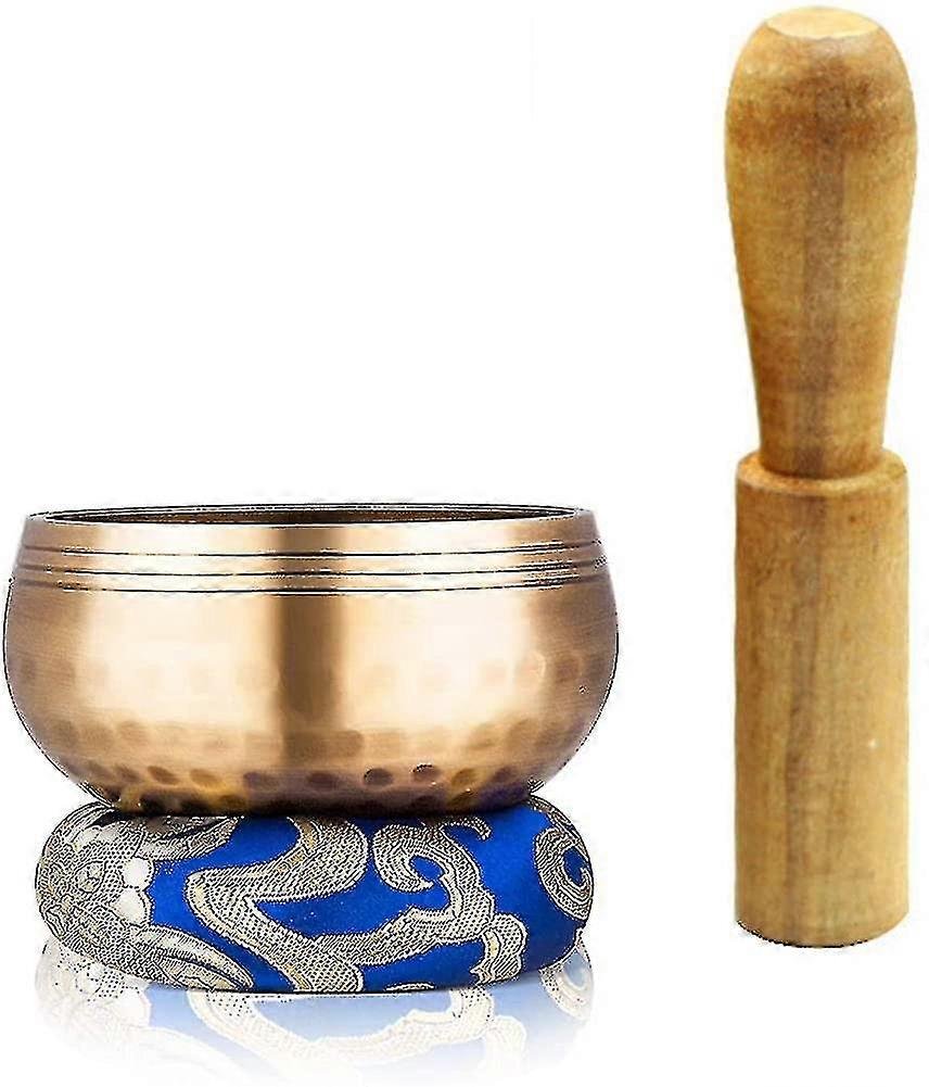 9.5cm Handcrafted Singing Bowl Tibetan Musical Bowl With Mallet And Cushion
