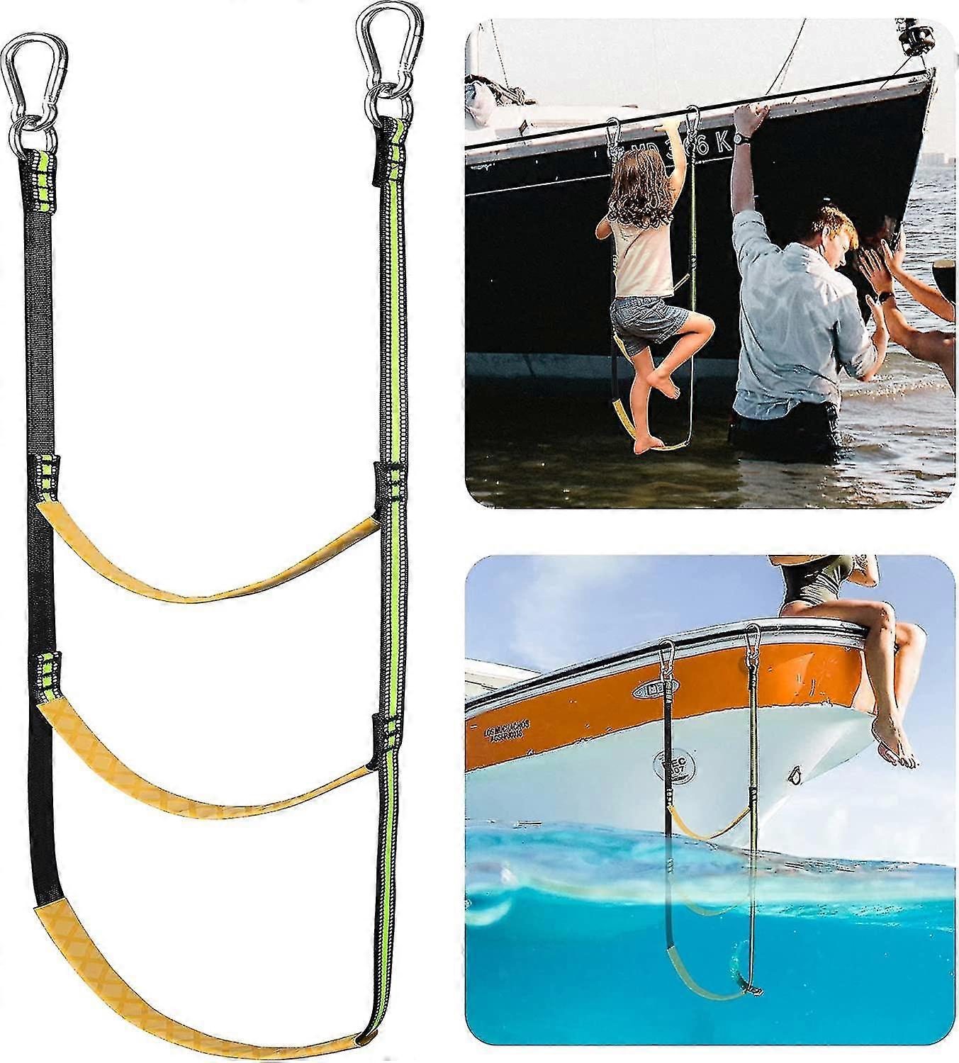 Boat Rope Ladder, Portable Boat Rope Ladder Extension Fishing Rope Ladder For Inflatable Boat, Kayak