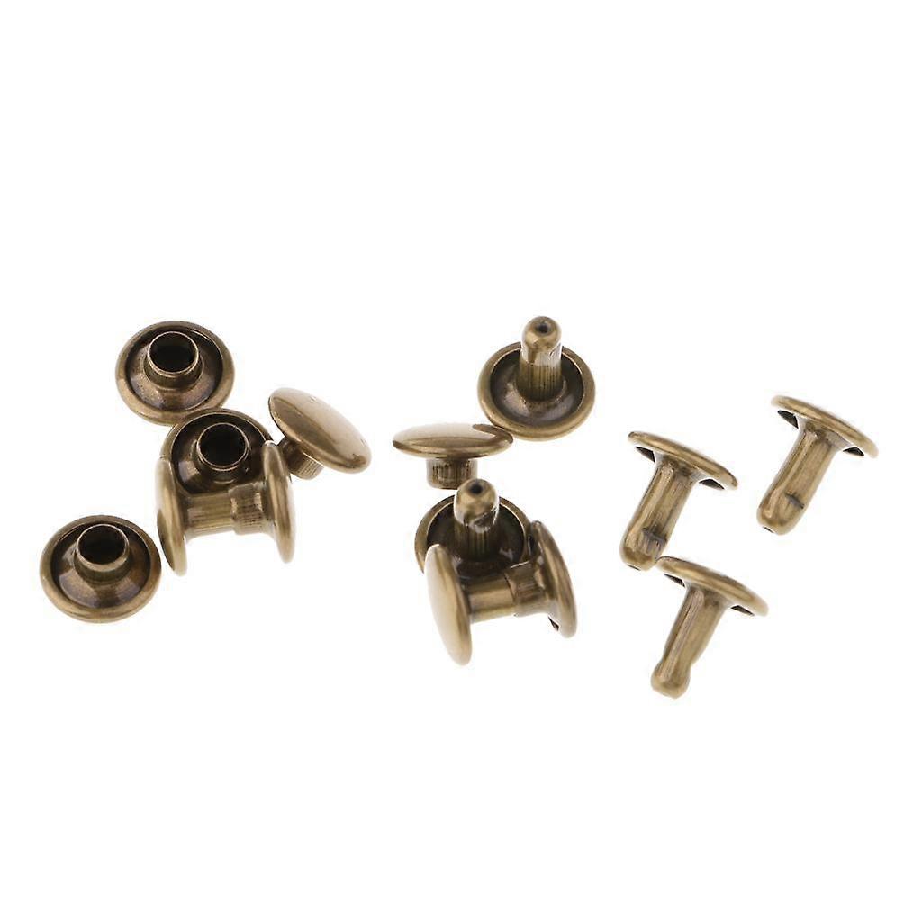 2x 100 Sets Round Double   Rivets Studs Multi Size for Jeans Pants Clothing