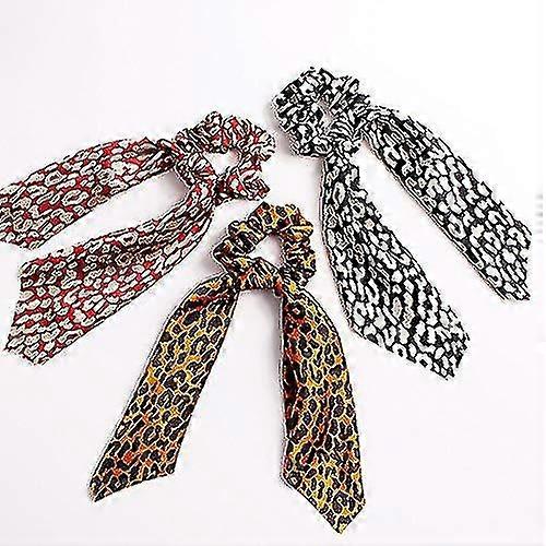 Leopard Elastiska Hårband Förpackning Med 3 st cy