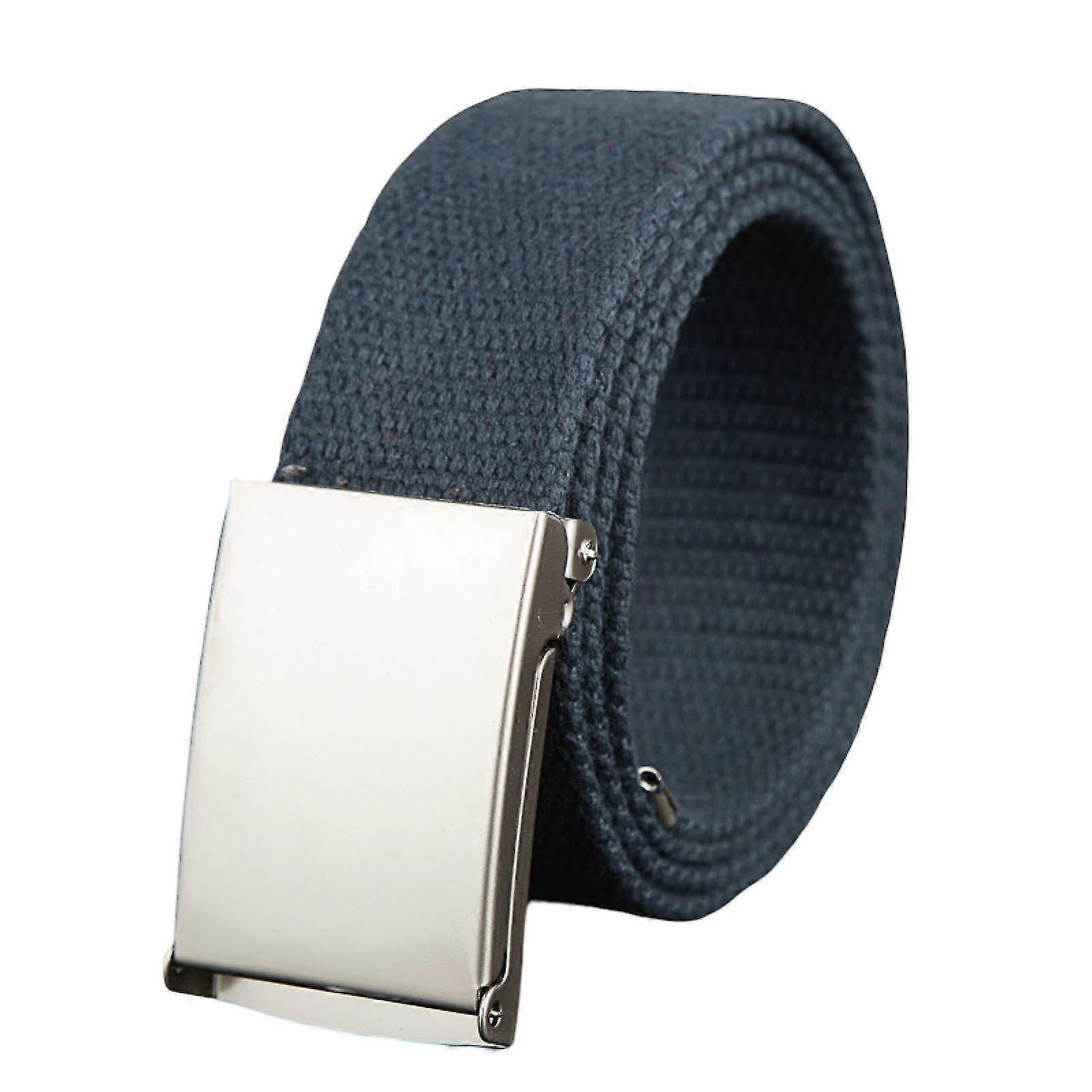 Bred justerbar monterad unisex bälte duk bred metallspänne byxor bälte kläder prydnad
