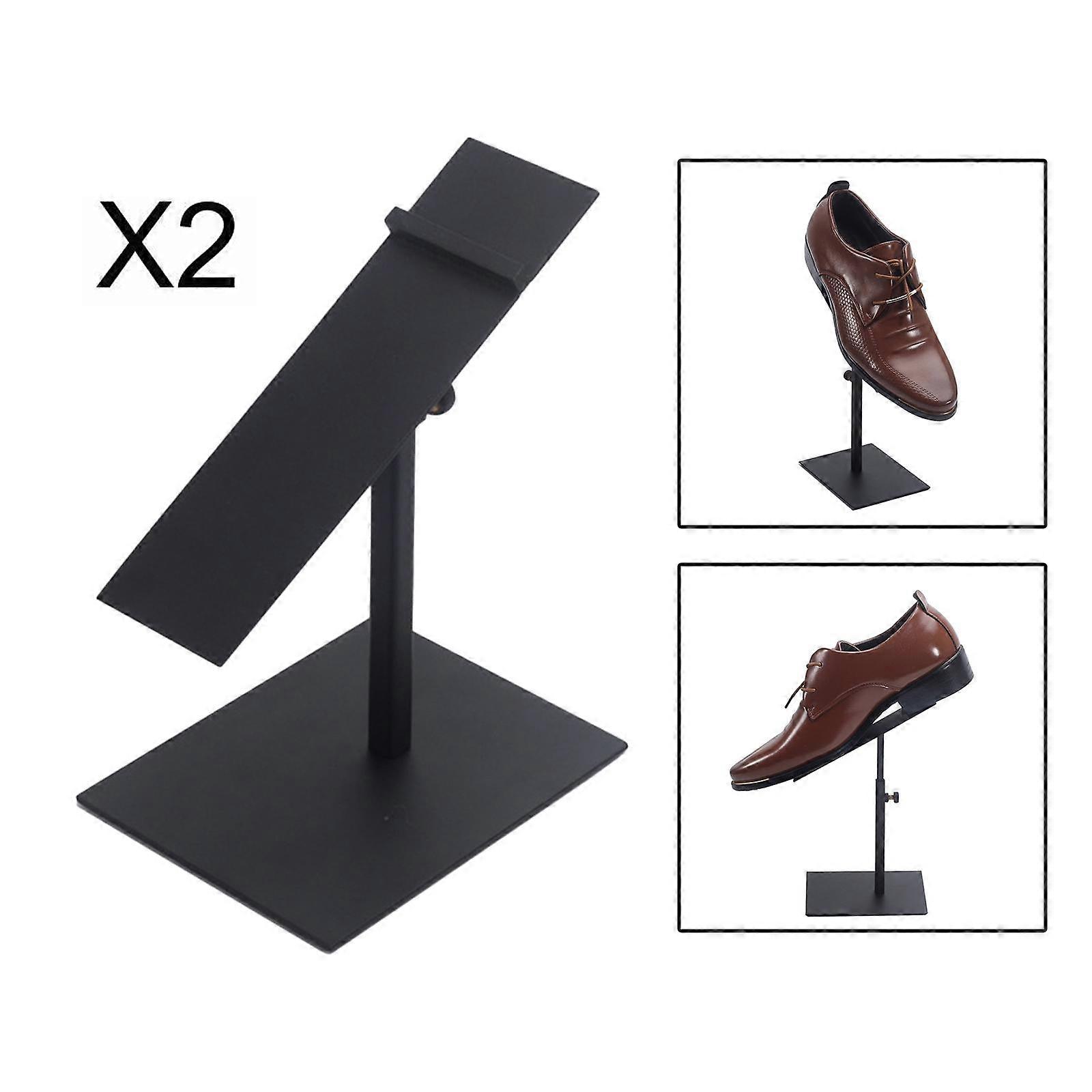 2x Shoe Display Rack Adjustable Height Stand Holder for Store Clothing Store Sandals
