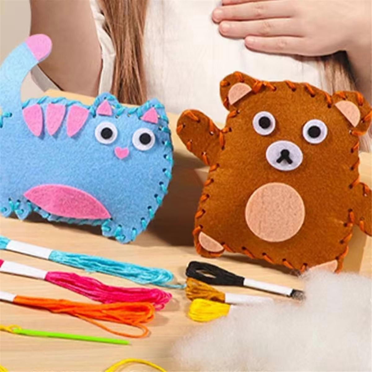 Kit de couture pour enfants Kit de couture pour poupées pour enfants Fournitures de fabrication de poupées Apprenez à coudre des poupées en peluche Kit de couture pour enfants