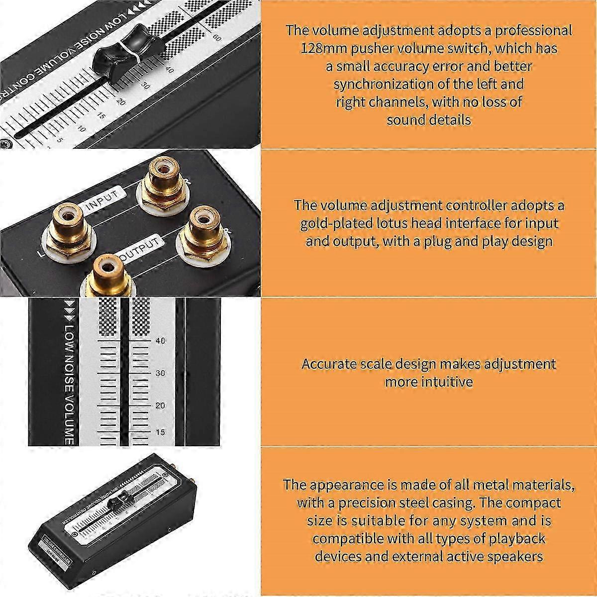 Passive Volume Controller Mini Passive Preamp Active Speaker Volume Adjustment Controller Professio