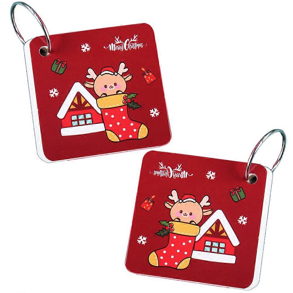 Christmas themed portable pocket notepad Blank loose leaf notebook