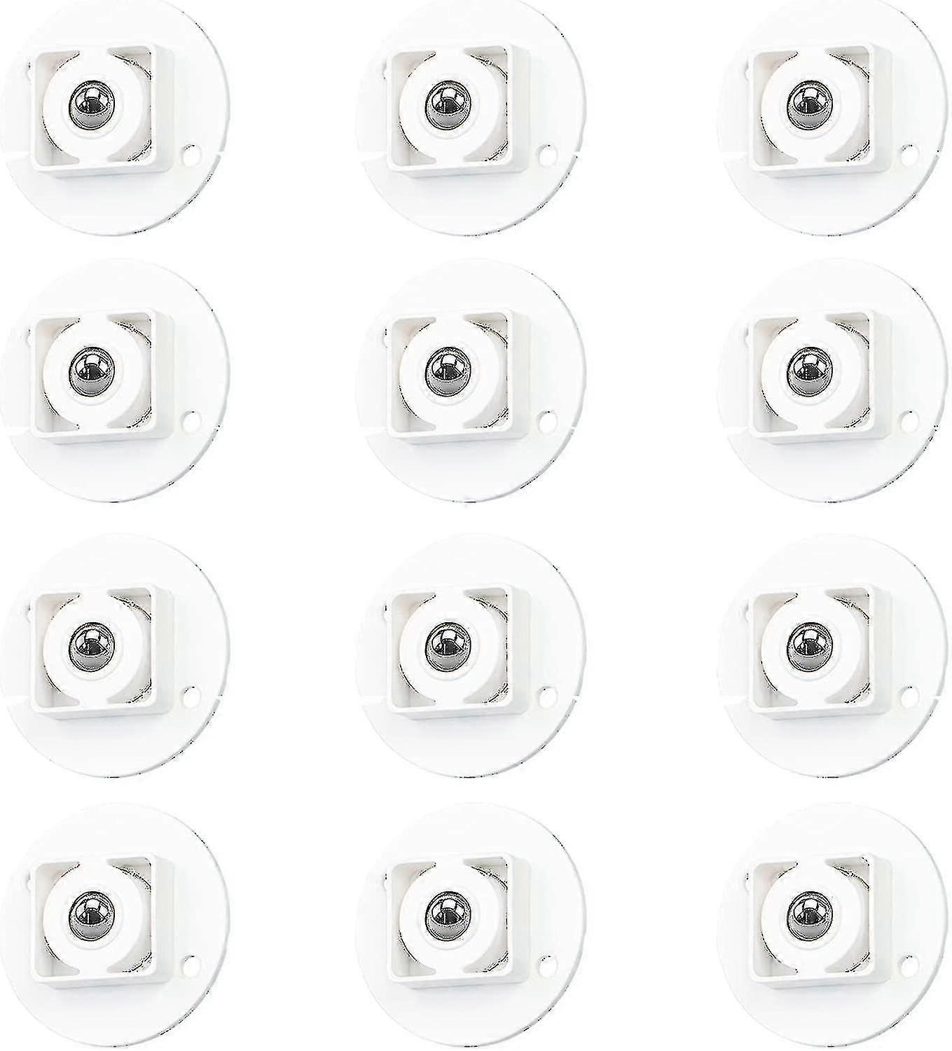 12 Pcs Self Adhesive Transfer Casters,transfer Ball Casters Solid Plastic 360 Rotation Caster