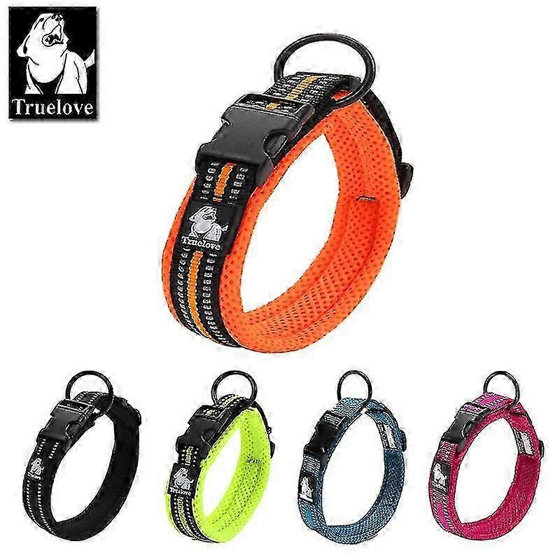Truelove Ayarlanabilir Mesh Yastıklı Pet Köpek Tasması 3m Yansıtıcı Naylon Köpek Tasması Tüm Cins İçin Dayanıklı Ağır Hizmet