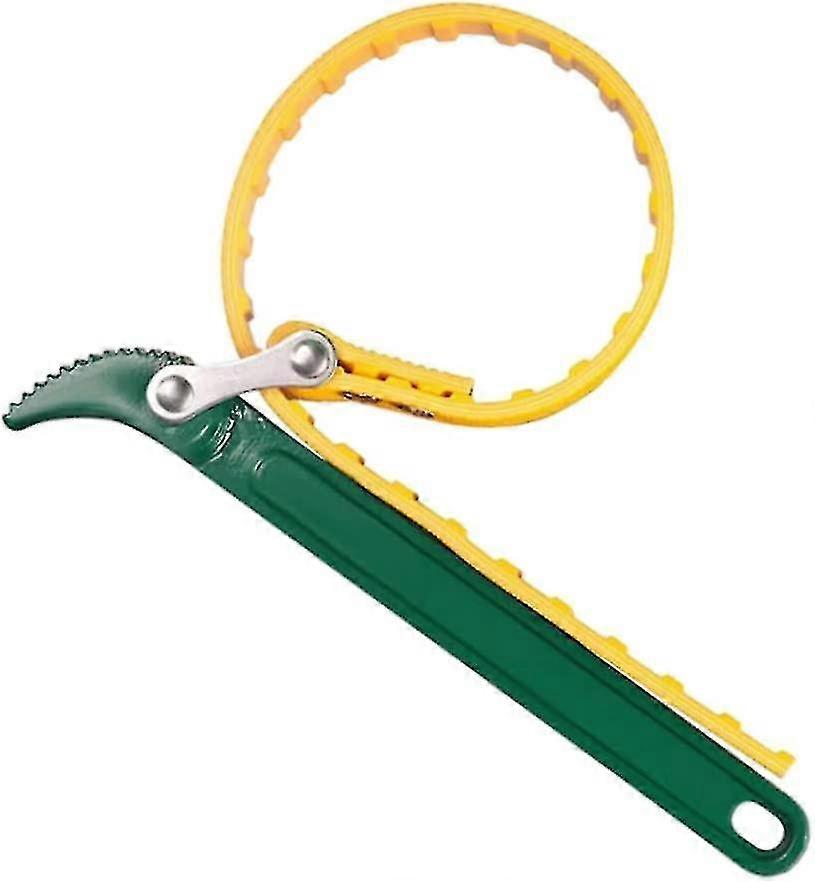 Oil Filter Strap Wrench Adjustable Rubber Belt Tensioner Wrench For Opening Filter Pipe Hardware Tools(1pc, Multicolor)