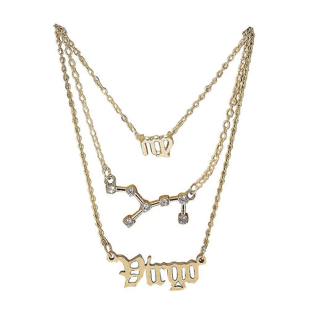 Three Necklaces Containing Symbols Of The Stars, Old English Letters, Twelve Constellations
