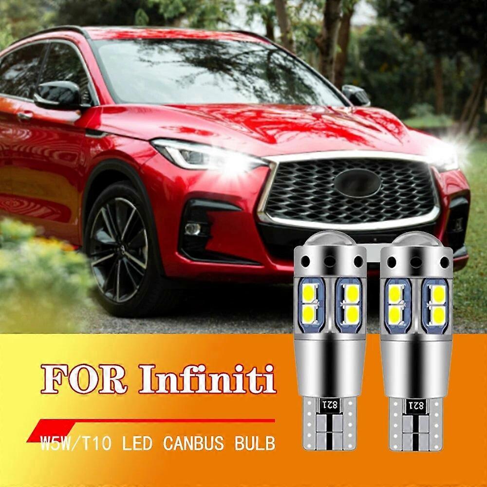 2PCS For Infiniti FX35 2003 2004 2005 2006 2007 2008 2009 2010 2011 2012 LED Parking Light T10 W5W Clearance Lamp CANbus