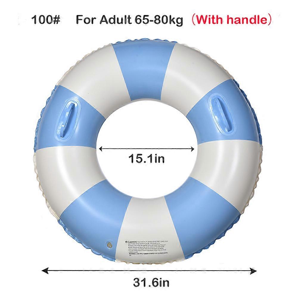 Retro Striped Kids Swim Ring Float Inflatable Toy Swimming Ring Tube For Children Adult Swimming Circle Pool Beach Water Play