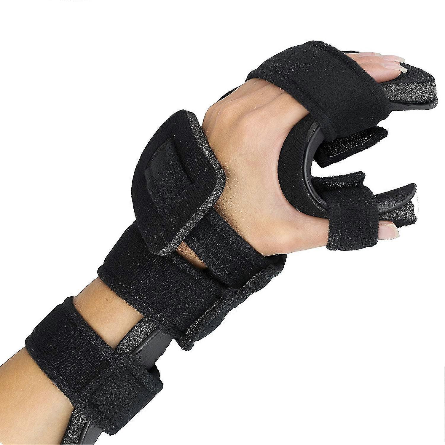 Stroke Hand Splint- Soft Resting Hand Splint For Flexion Contractures, Comfortably Stretch And Rest Hands For Long Term Ease With Functional Hand Spli