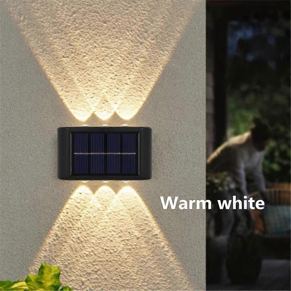 1/2pcs Solar Waterproof Wall Light For Outdoor Decoration, 6 LED Lights, Wall Light For Courtyard, Street, Landscape, Garden
