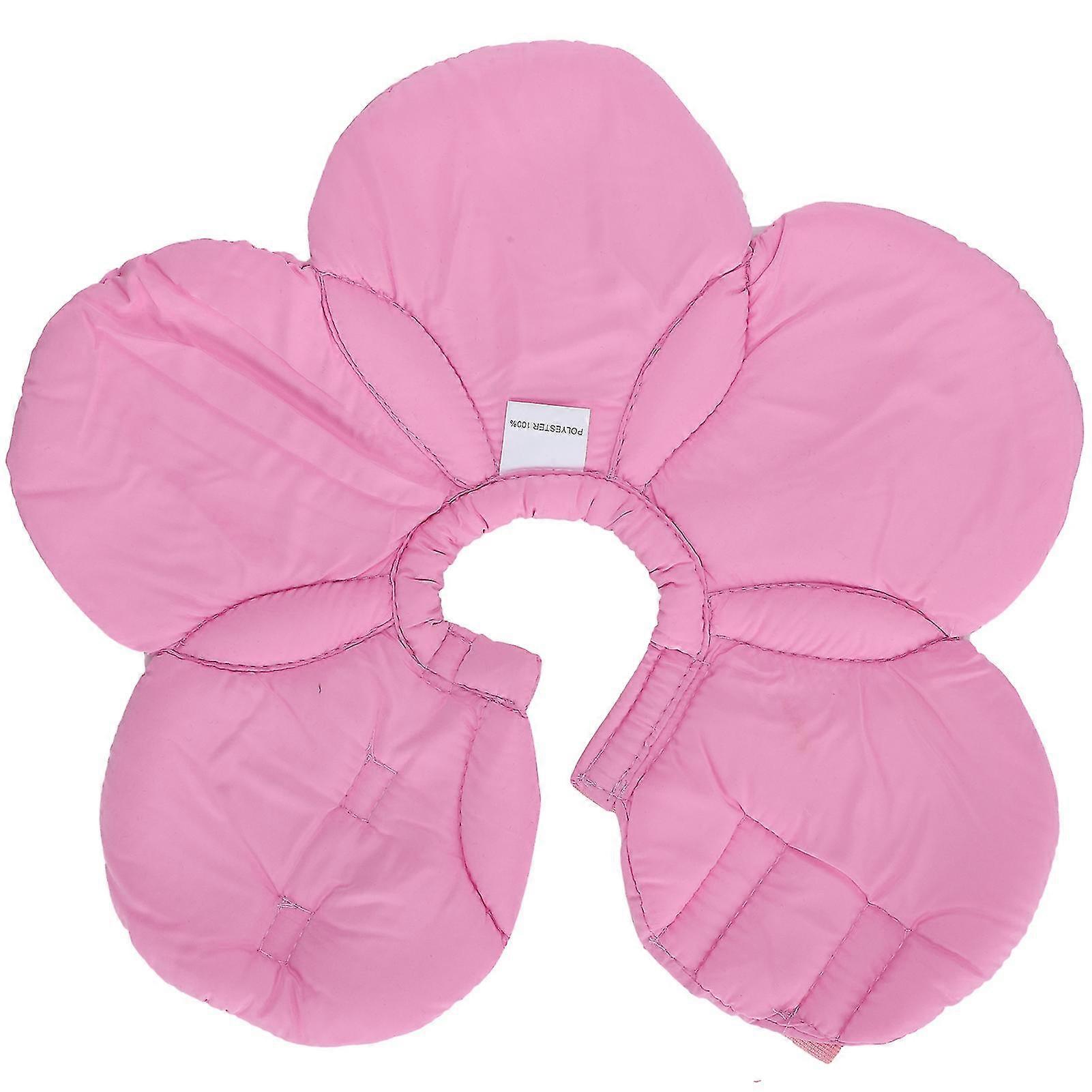 Adjustable Pet Protective Collar - Flower Shape, Soft and Comfortable - Pink S