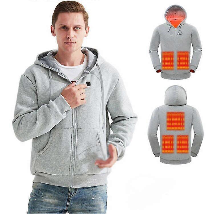 Felpe riscaldate Felpa riscaldata con cappuccio completo Zip Riscaldante Felpa elettrica leggera con cappuccio Giacca Top