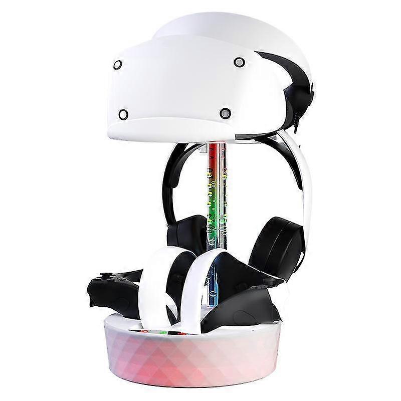 Ps Vr2 Controller Charging Station,magnetic Charging Dock Compatible For Playstation Vr2 With Headset Stand &rgb Light