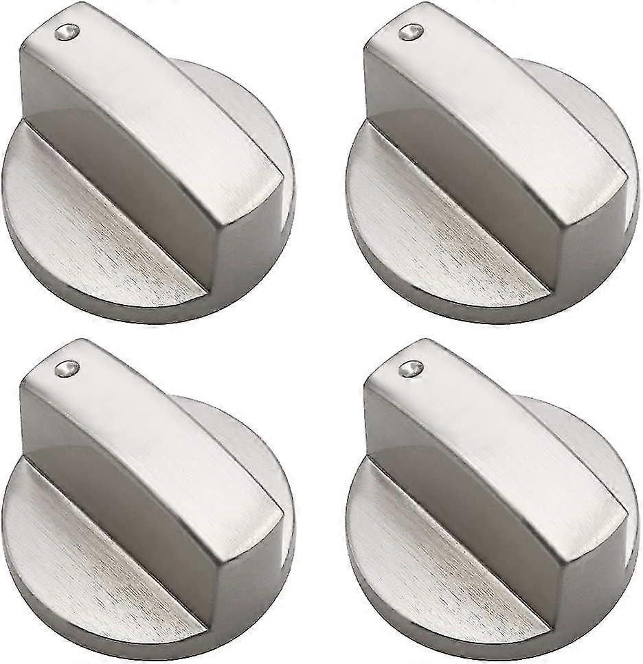 Cooker Knobs 8mm Universal Silver Metal Control Knobs As Knobs Replacement For Gas Stove And Hob 4 Pieces 13thirteen