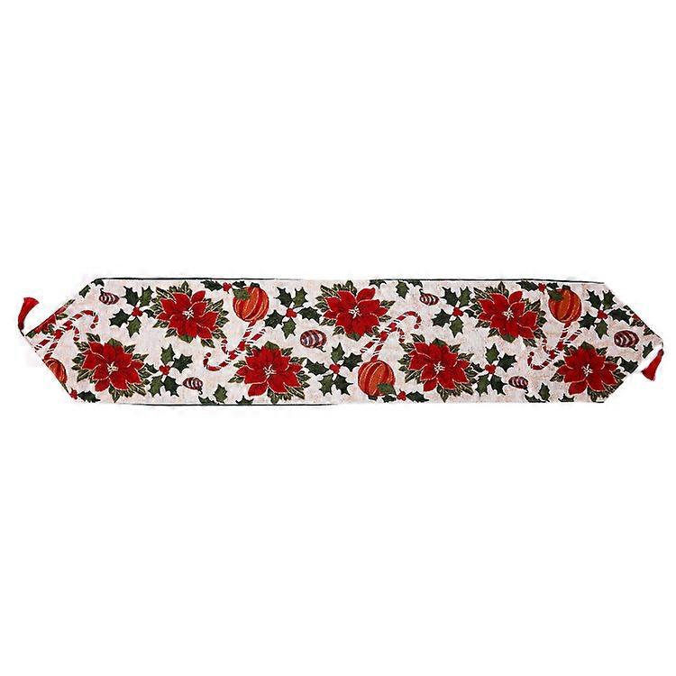 Christmas Table Runner Festive Tree Design With Deer Motif For Holiday Decor Christmas Dinner Table Decor Seasonal Style