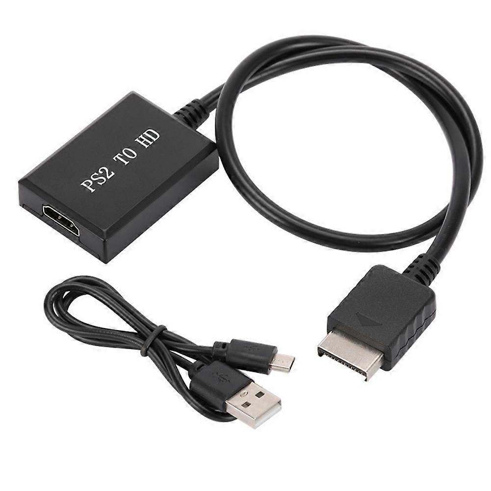 For PS2 to HD Audio Video Converter Adapter 1080P Support for PS1/2/3 Display Modes for HDTV PC Ful
