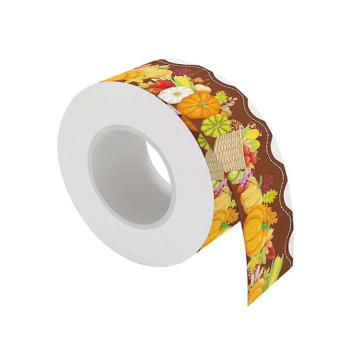 20M Thanksgiving Scalloped Sticker Bulletin Board Borders Cork Board Decor Classroom Locker Room Of