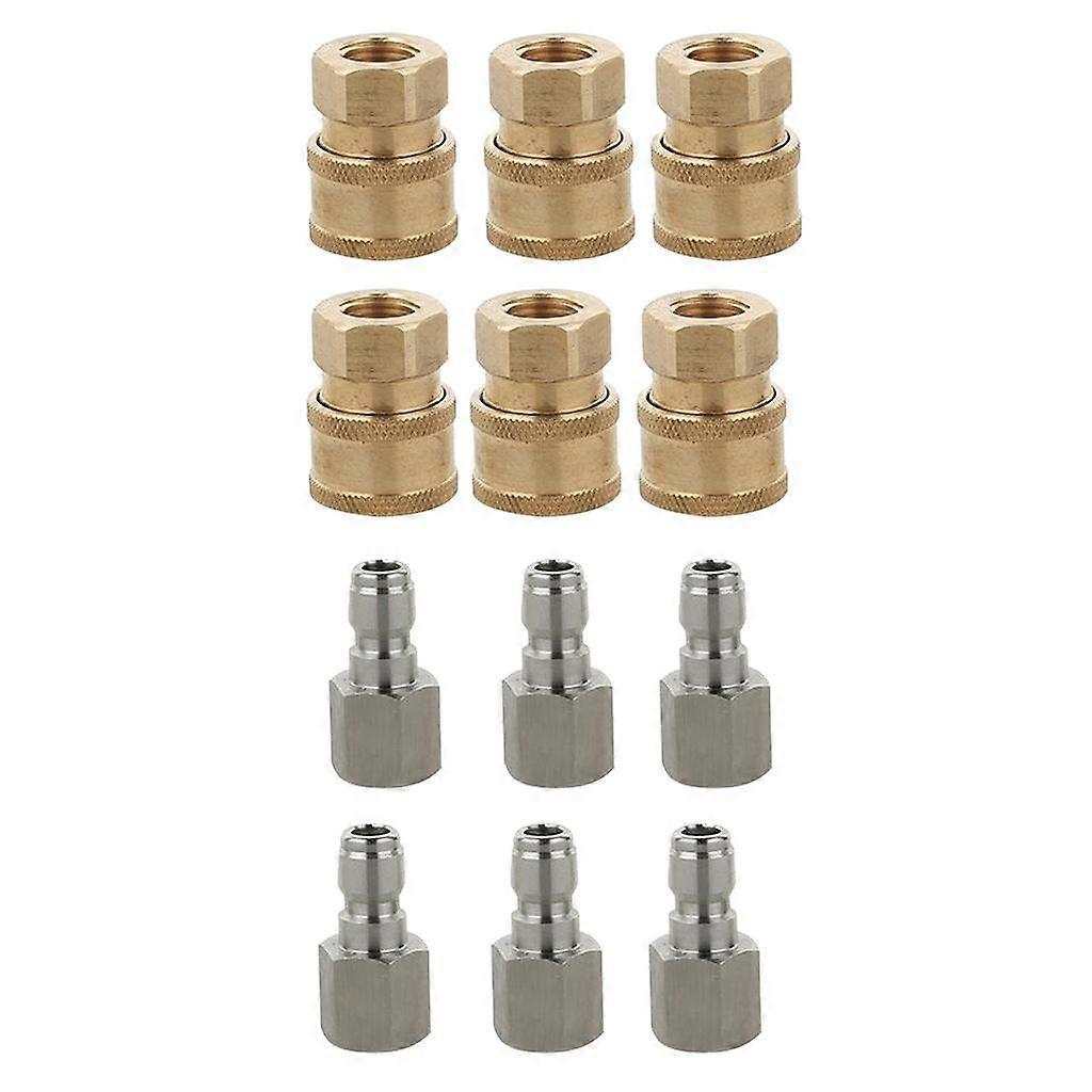 12 Pressure Washer Quick Connect Adapter Connector Coupling G1/4 Male/Female