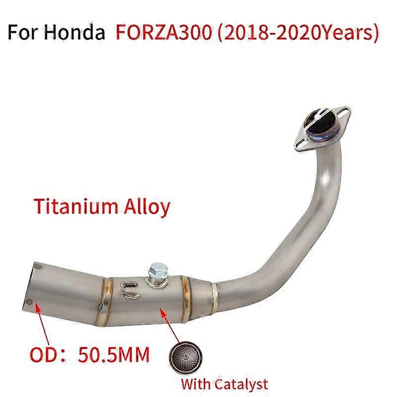 Redkid Slip On Pour Honda FORZA300 2018 - 2020 Moto Échappement Échappement Front Link Pipe 51mm Mot