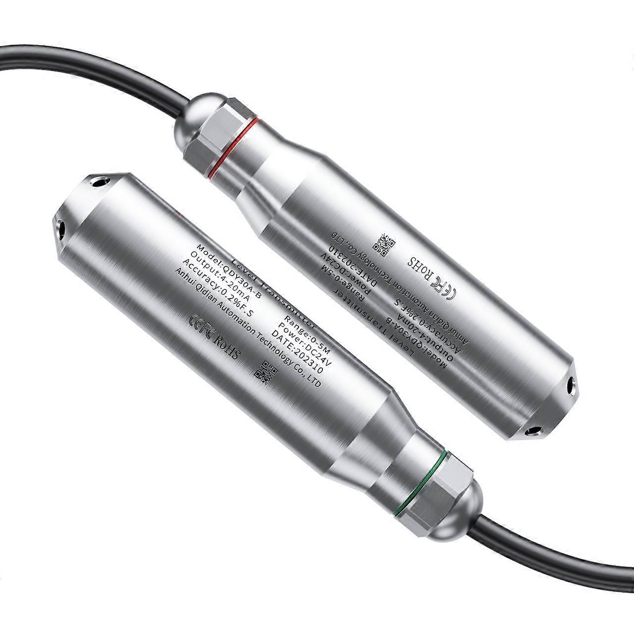 Submersible 4-20mA Output Hydrostatic Level Transmitter DC12-36V Water Tank Liquids Transducer Meter
