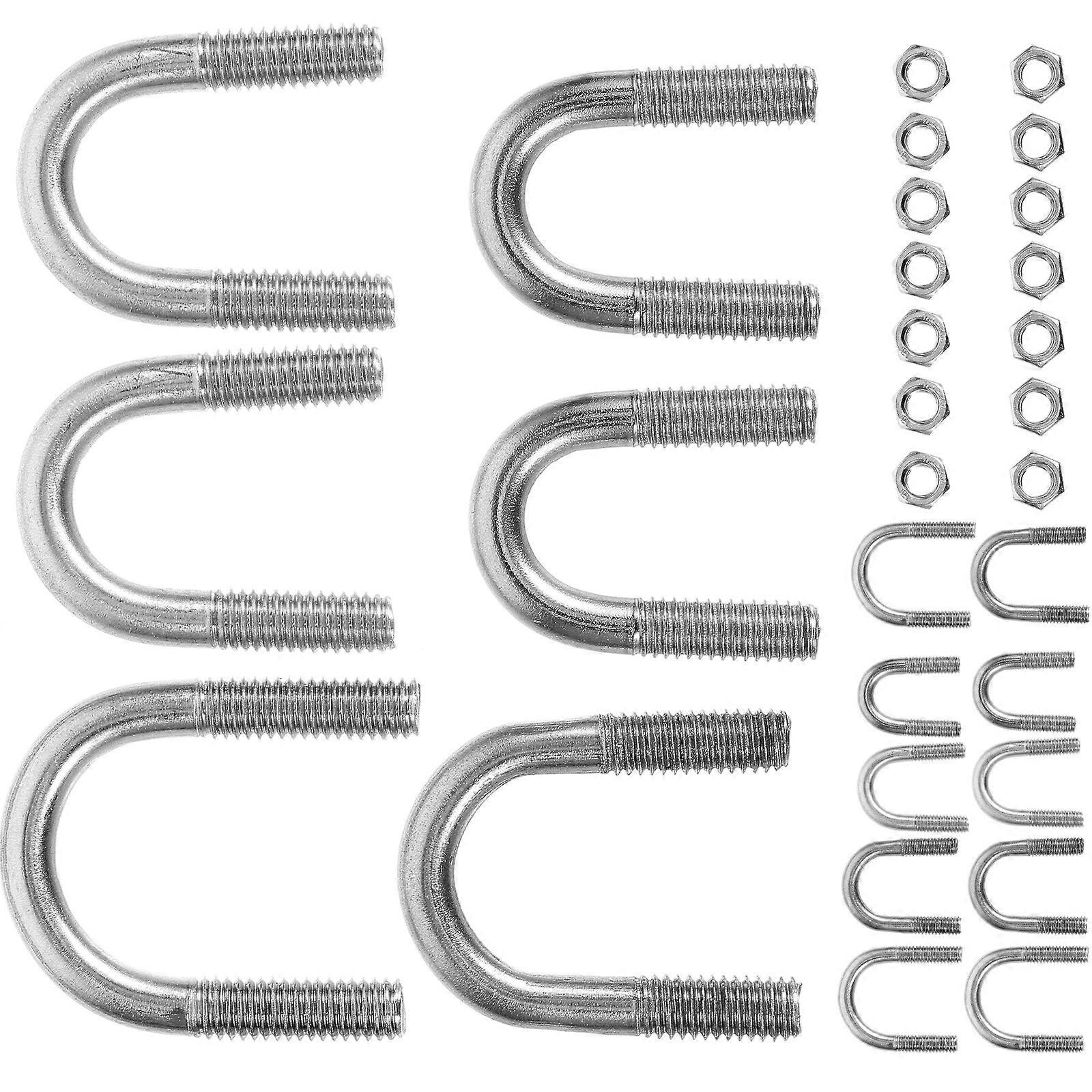 1 Set U Bolt Assortment U Shaped Tube Bolt Replacement U-bolt Fastener For Pipe