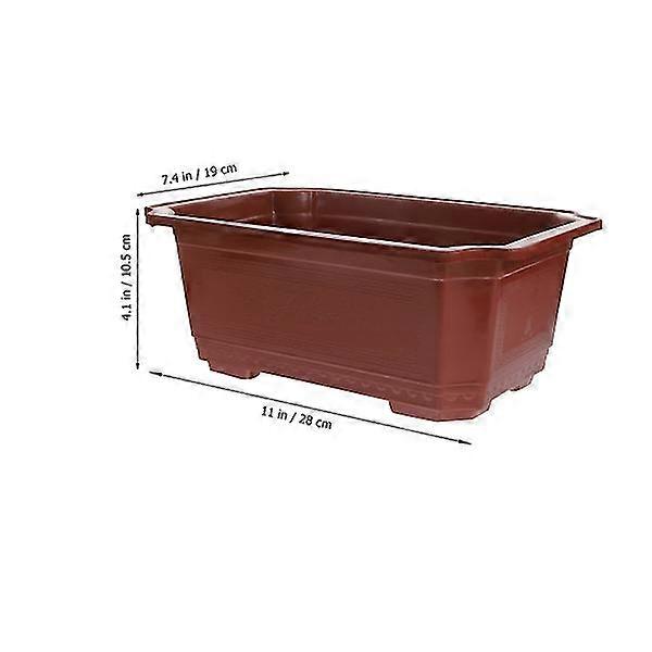 4pcs Classical Bonsai Pots Garden Use Flower Boxes Rectangular Cultivation Pots For Outdoor