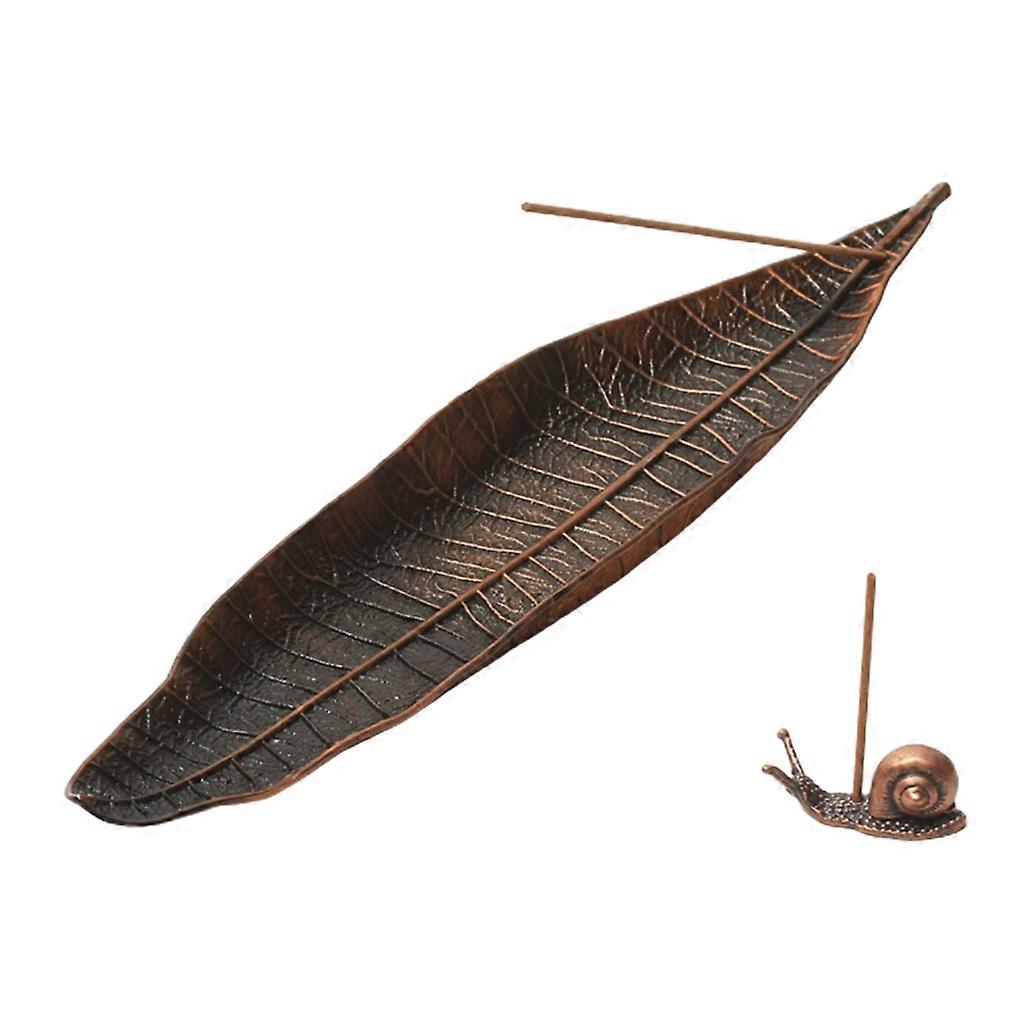 Tree Leaf Incense Stick Holder Censer Bracket Room Office Decor