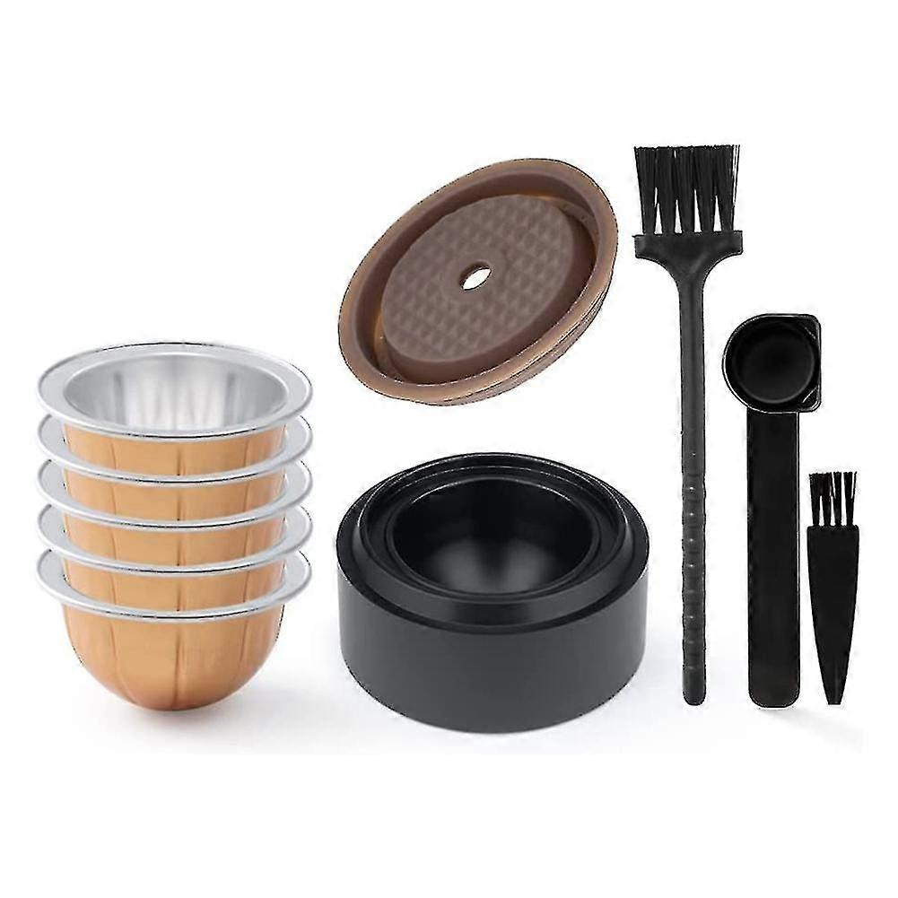 Refillable For Vertuo Capsule Lid Coffee Capsule Seal Stand Tool For Vertuo Pods Empty Aluminum Reu