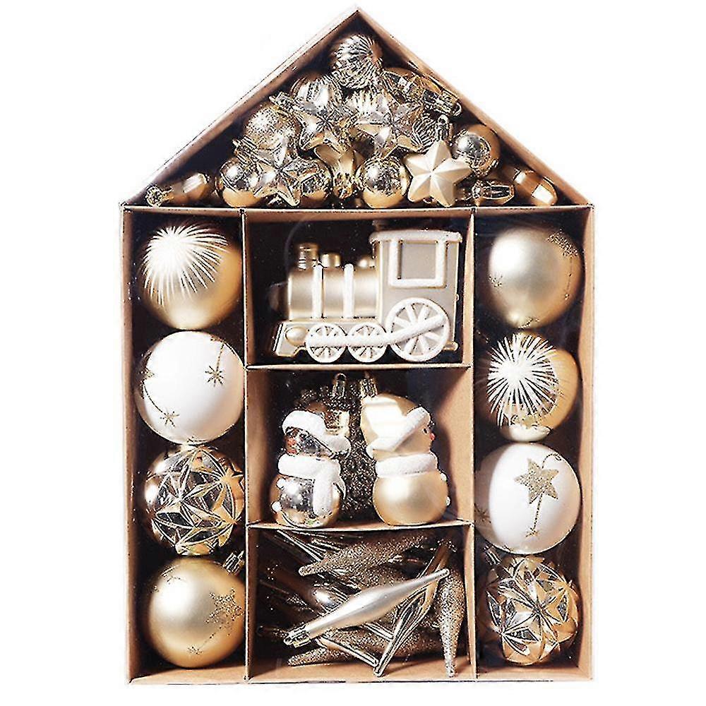 Christmas Ball Ornaments Set Decorative Baubles Pendants With Reusable Gift Package For Xmas Tree