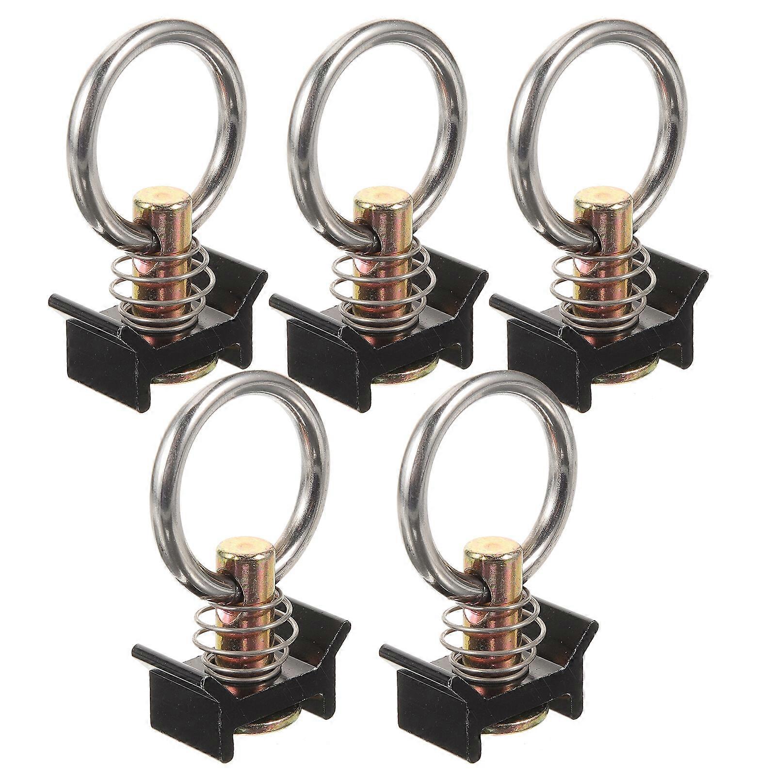 5 Pcs Raccord De Goujon Unique L Anneau De Piste Raccord En Acier De Goujon Unique Rail Raccord avec Anneau En Acier Joint Torique