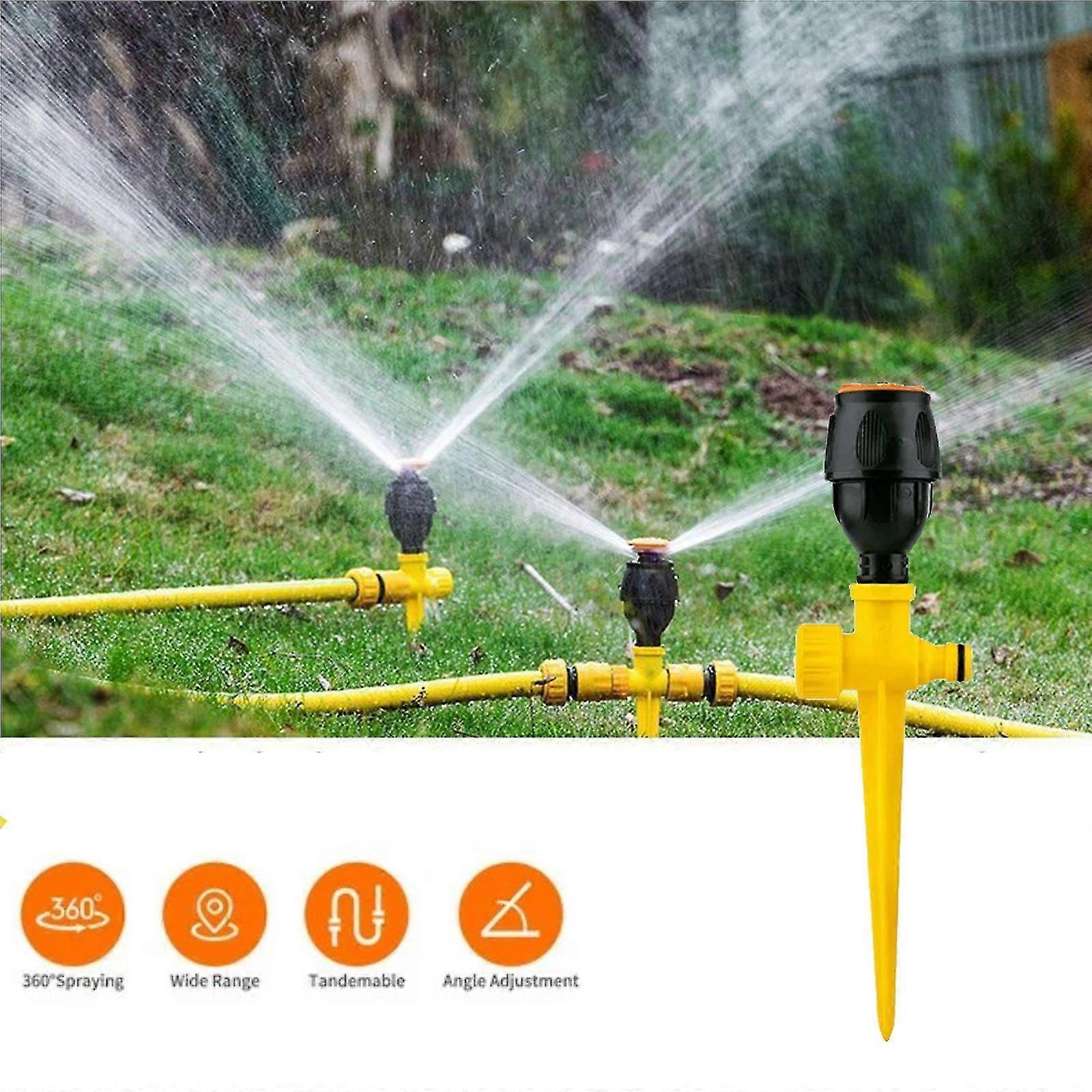 Rotating Automatic Irrigation System Garden Sprinkler Head Terrace Floor Insert Set