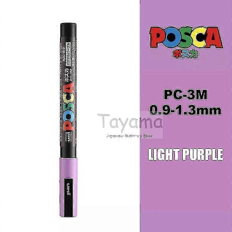 1 Stück Uni Posca Pc-3m Paint Marker - Extra feine Bullet Tip 0,9-1,3 mm Art Marker Stifte auf Wasserbasis 24 Farben verfügbar - Art Marker - Helllila