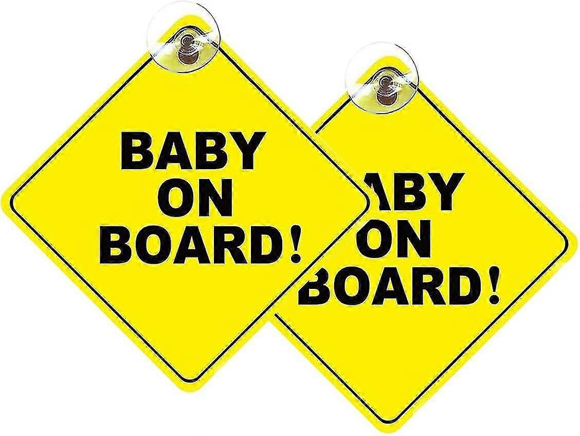 Baby On Board Πινακίδα, 2 Pcs Αυτοκόλλητα Αυτοκινήτου Μωρού