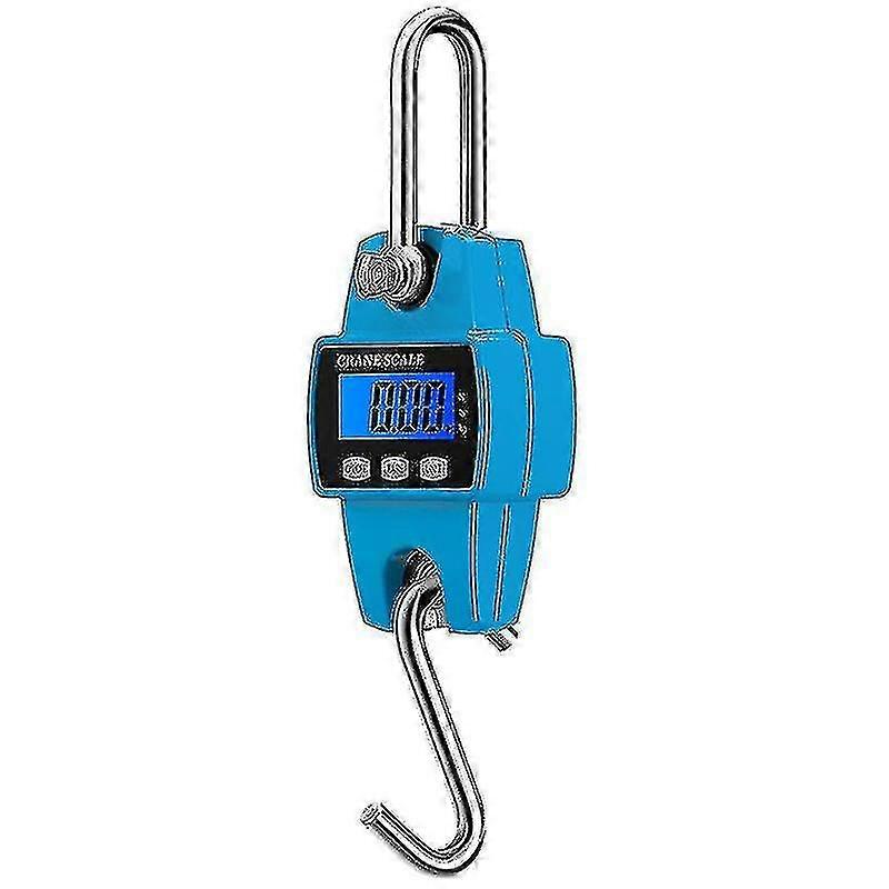 300kg / 50g電子クレーンスケールデジタルハンギングスケールミニホイストスケール工業用電子フックスケール(青) - Snngv