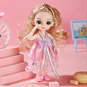 Doll Girl Toy Mini Doll Movable Joint Baby 3d Doll Beautiful Toys