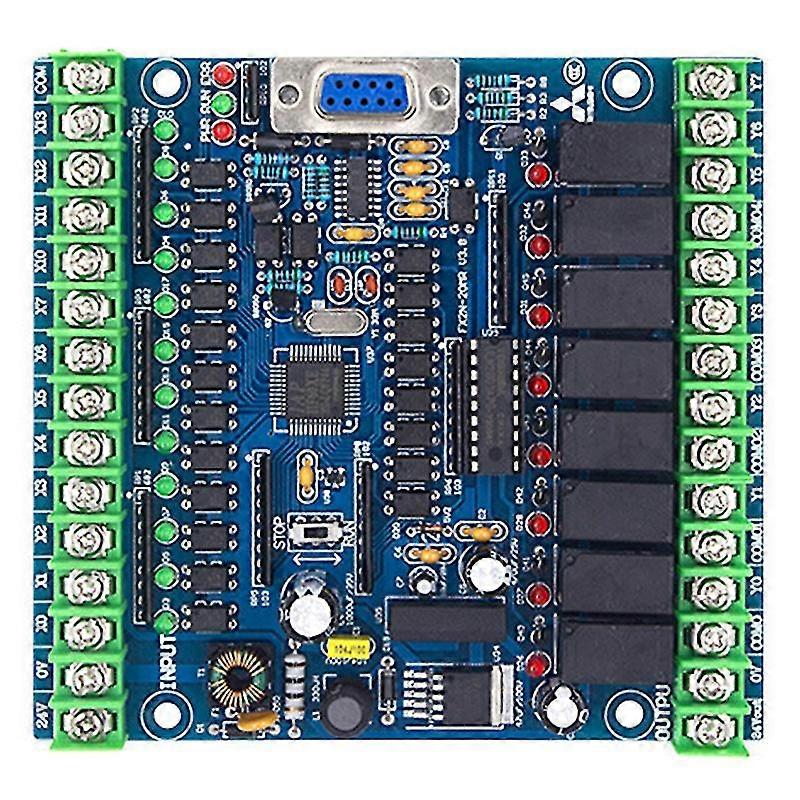 Programmerbar logikk kontroller fx2n-20mr plc industriell kontrollkort 12 inngang 8 utgang 24v 5a