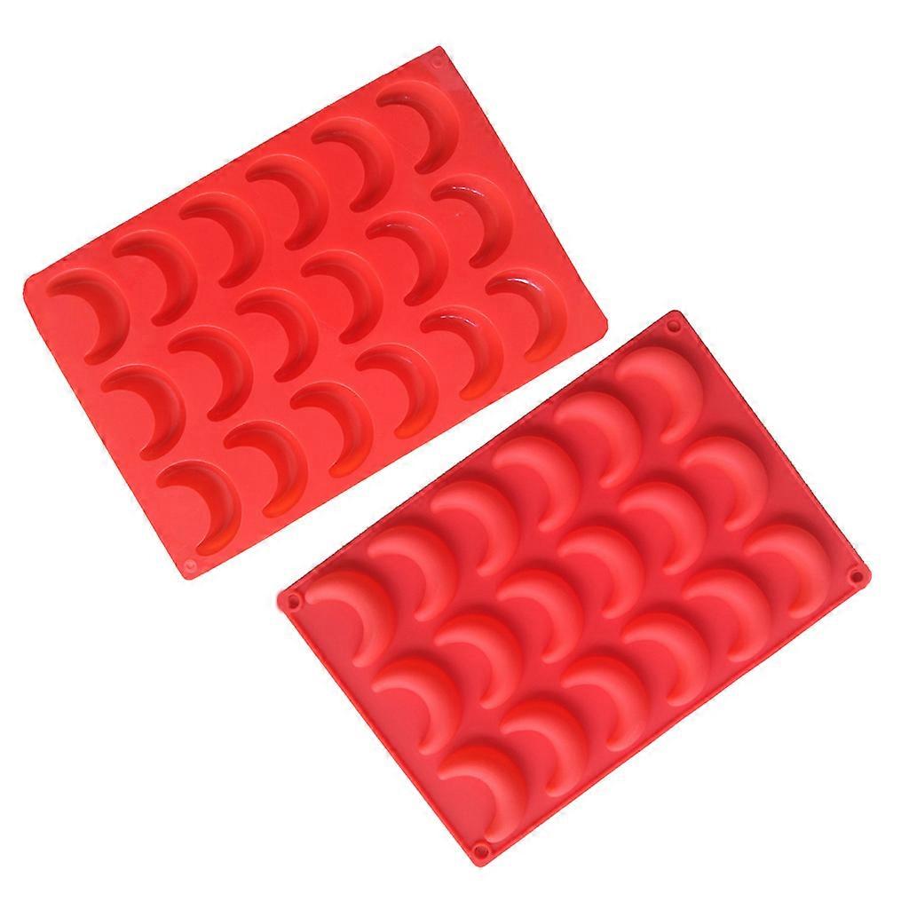 2 Pack Moon Ice Cube Tray Silicone Crescent Moon Mold Moon Pendant Resin Molds